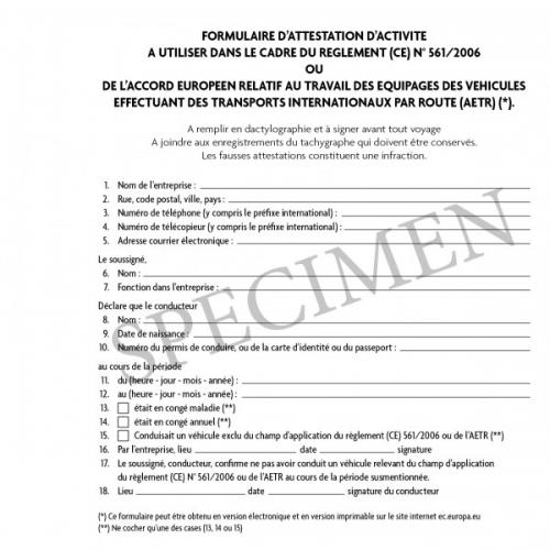 Attestation d activite 25 liasses duplicata