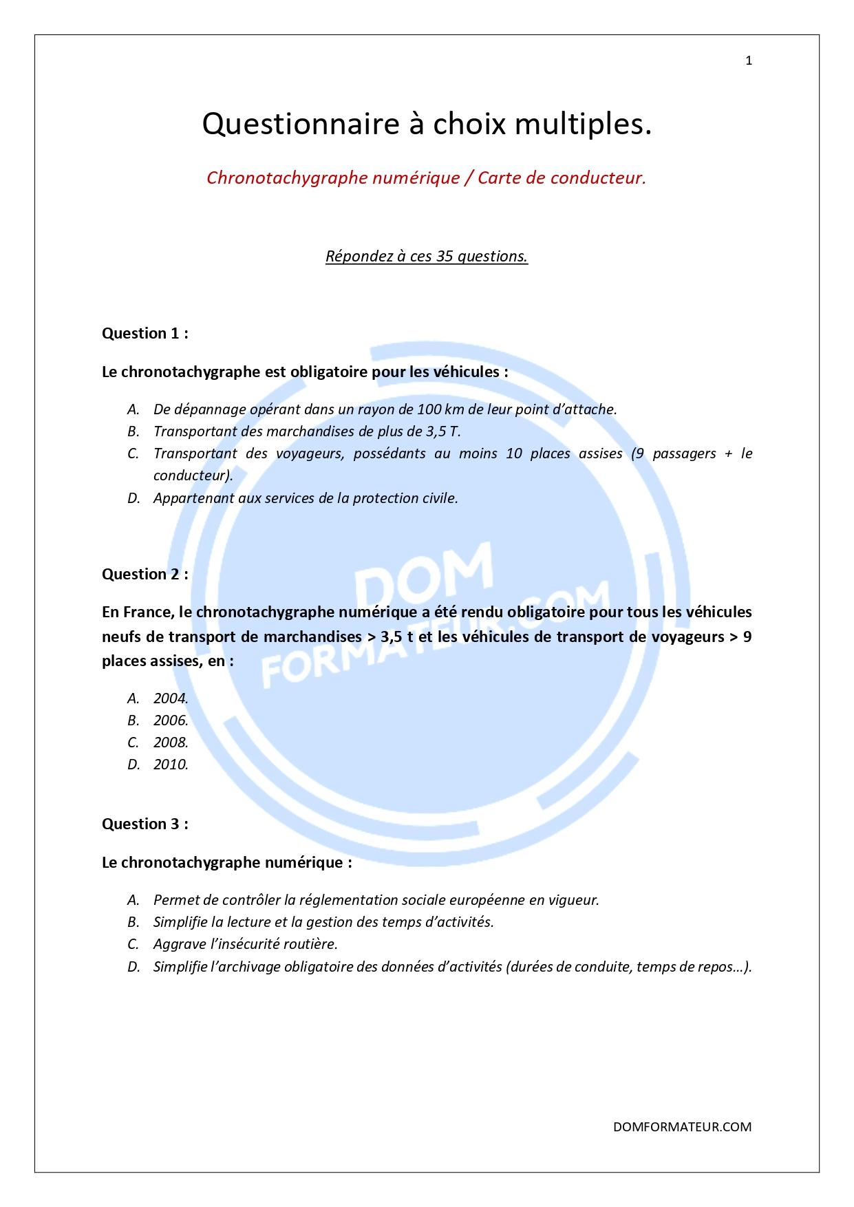 Chronotachygraphe numerique et carte de conducteur page 0001