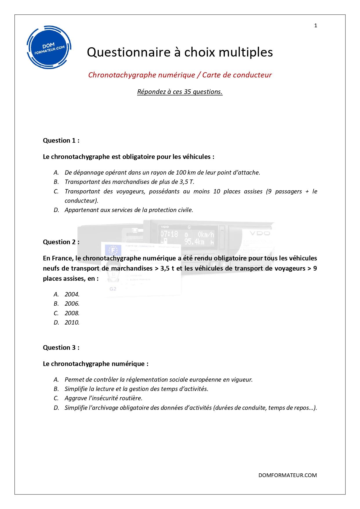 Chronotachygraphe numerique et carte de conducteur page 2